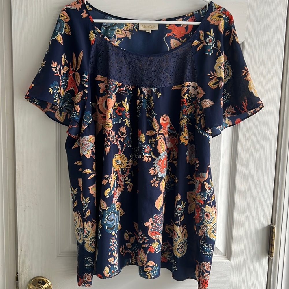Modcloth Silk blouse top size 2X